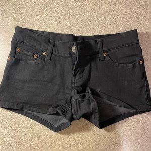 Levi’s black denim shorts
